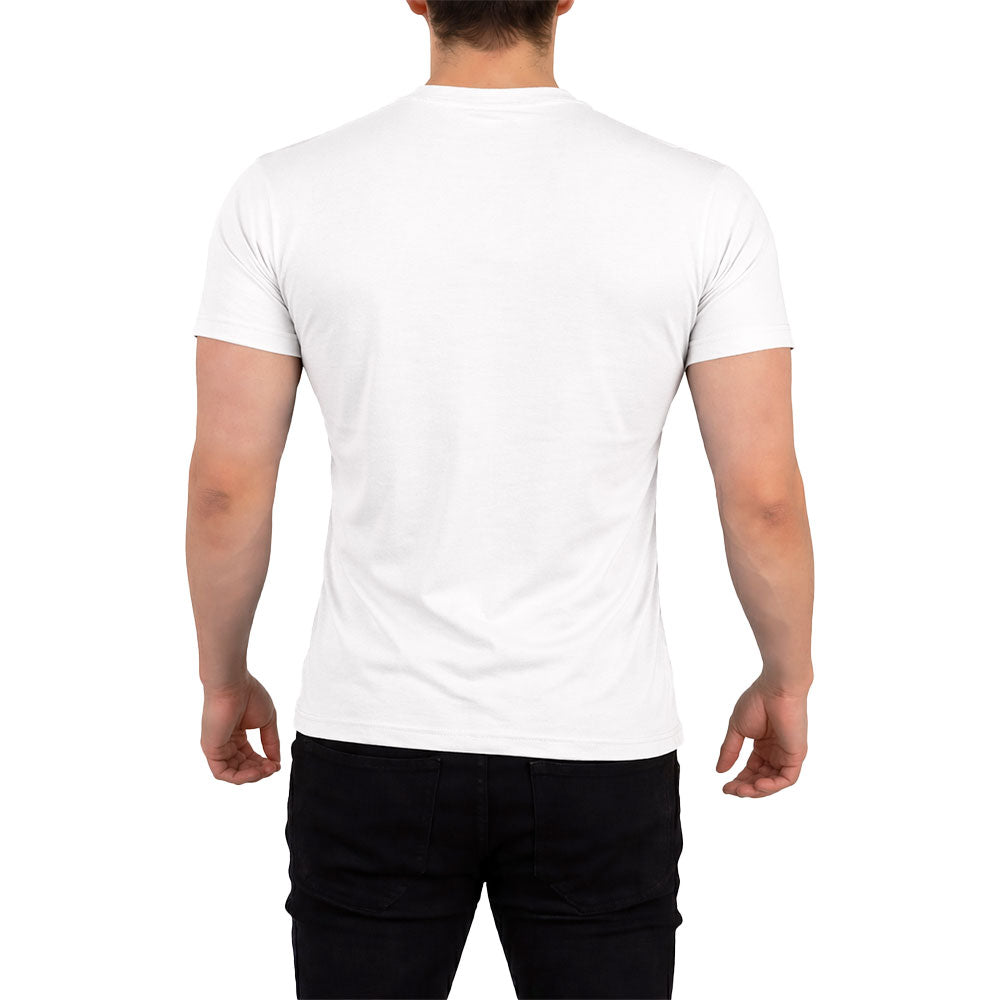 Playera Heritage Logo Slim Ringer White
