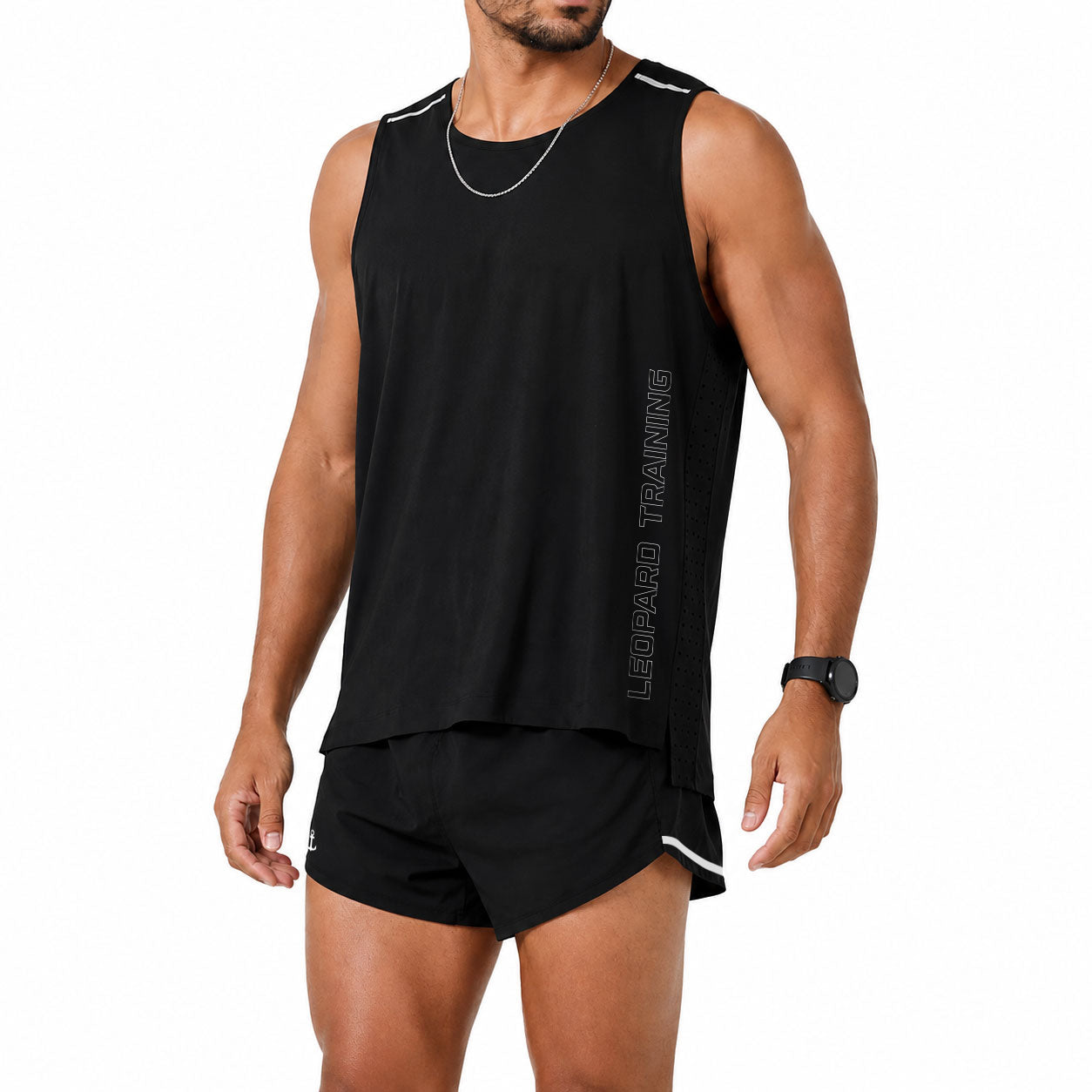 Singlet Tank Performance Tech Aeradry Black Race