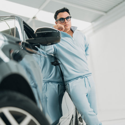 Fleece Pullover Hoodie Offline Mode Aegean Blue