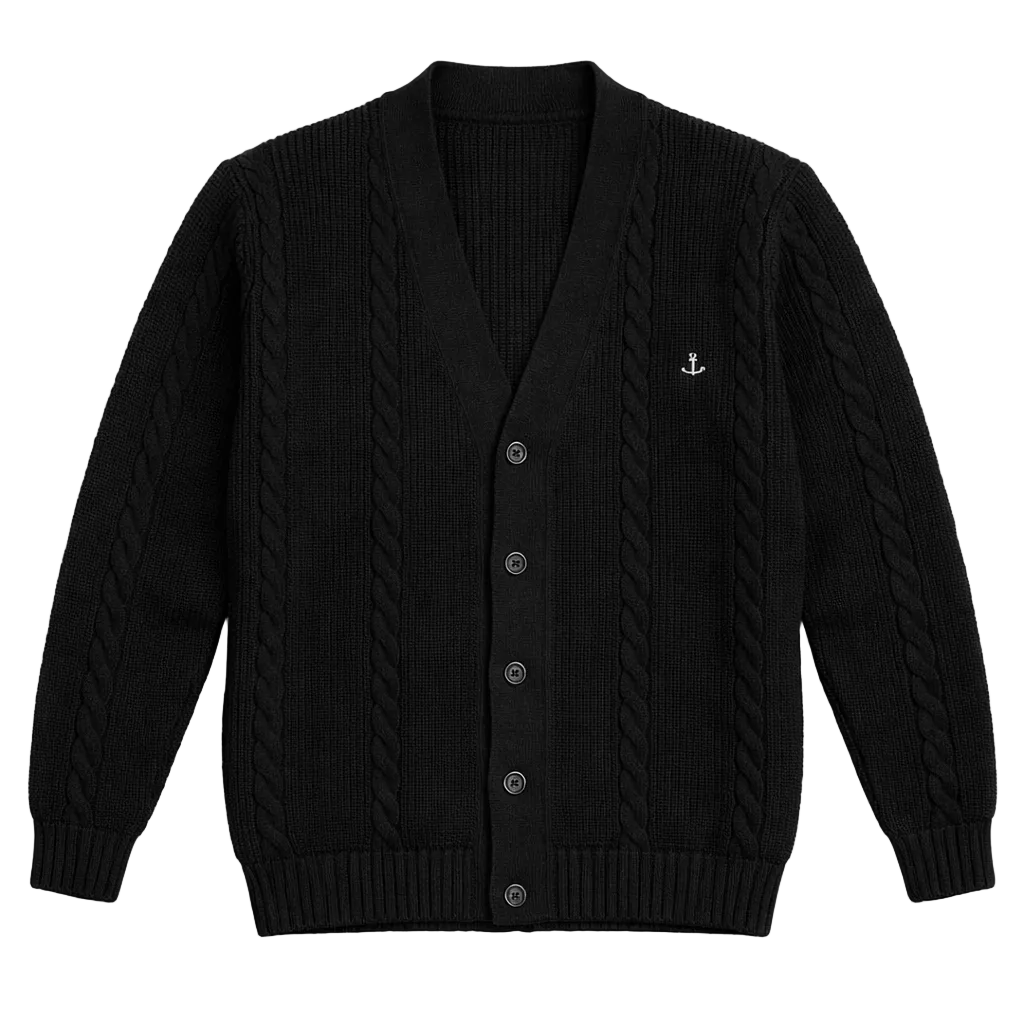 Oldman Sweater Cardigan Knitwear Black