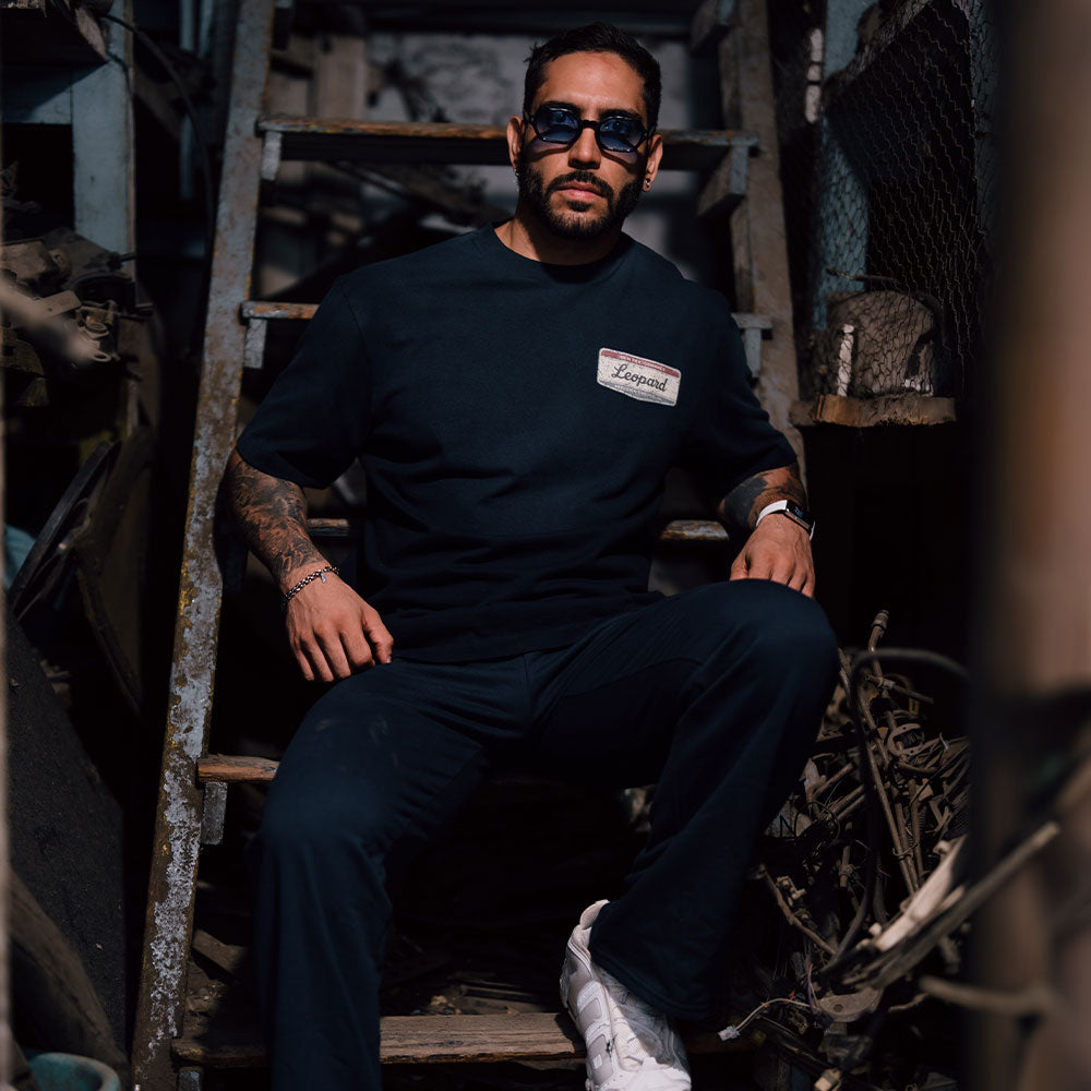 Playera Oversized High Performance Sunfade 240gr Navy