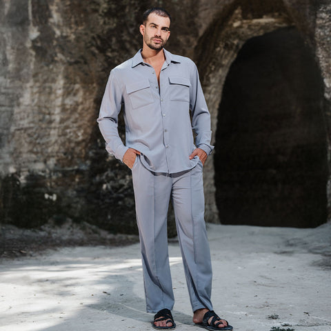 Midnight Flow Trouser Silver Mist
