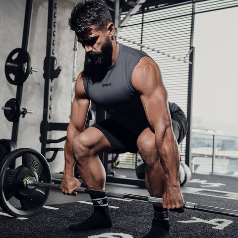 Speed Compression Tank Dark Gray Logo Black