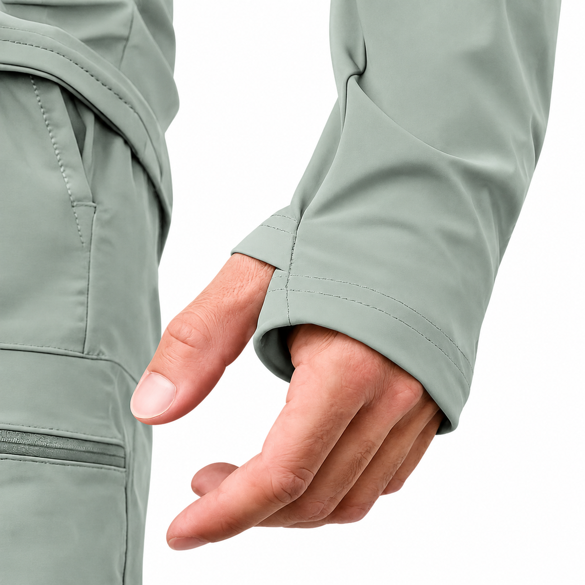 Sudadera Ultra Ligera Motion Series 1/4 Zip Mint Gray