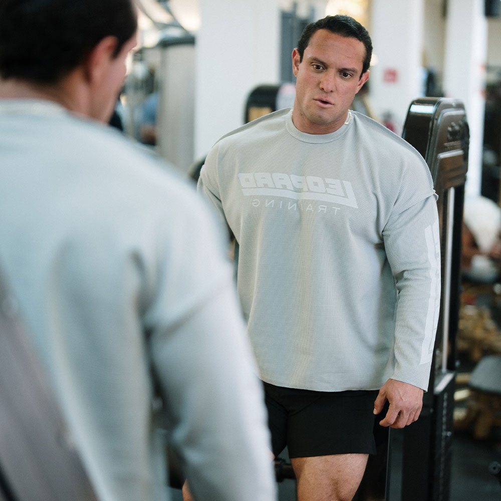 Playera Thermal Waffle Longsleeve Light Gray