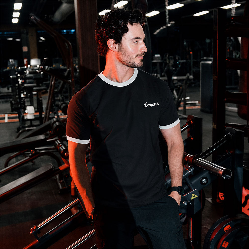 Playera Work Dept. Regular Ringer Black