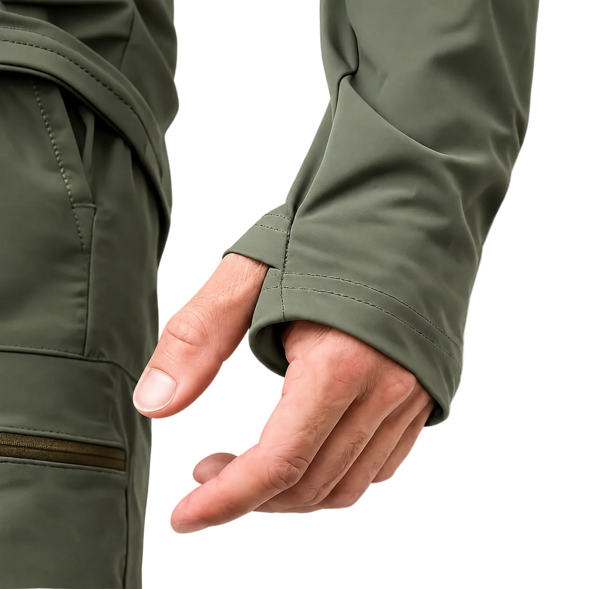 Sudadera Ultra Ligera Motion Series 1/4 Zip Olive