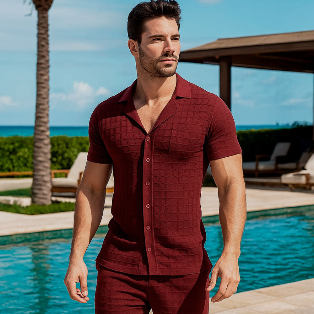Havana Knitted Shirt Bambú Merlot
