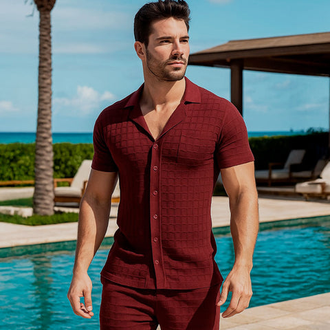 Havana Knitted Shirt Bambú Merlot