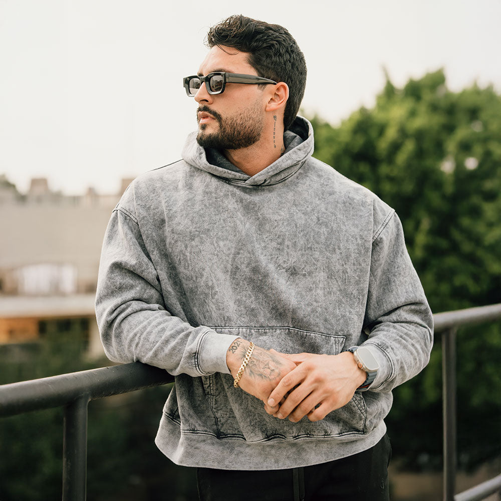 Essential Acid Hoodie Gray