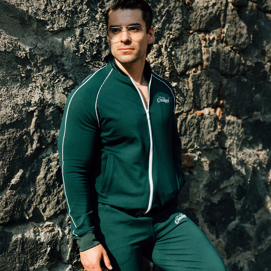 Heritage Tracksuit Green Details White