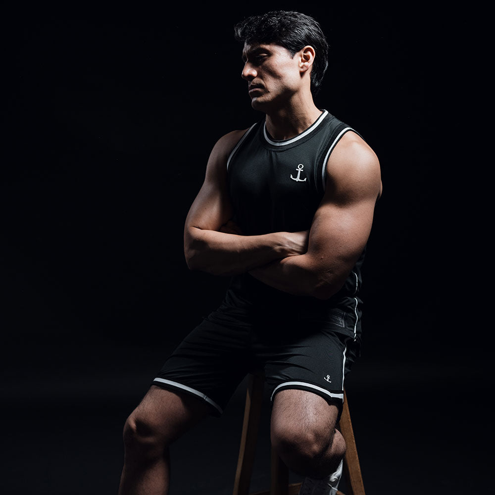 Mesh Jersey Mamba State Black Anchor Logo