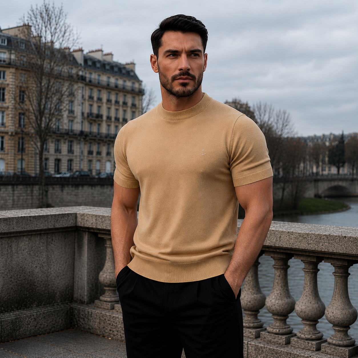Cruise Knitted Shirt Bambú Brown Latte