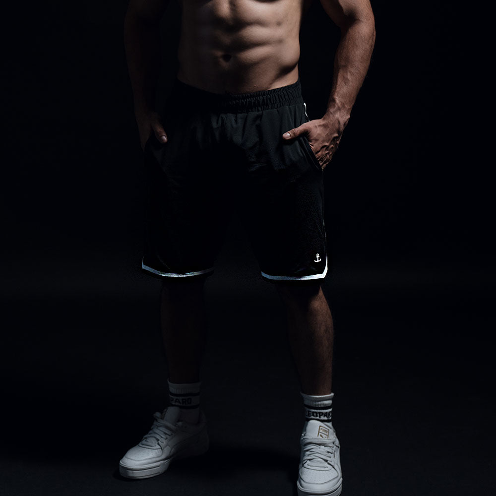 Mesh Short Mamba State Black Anchor Logo