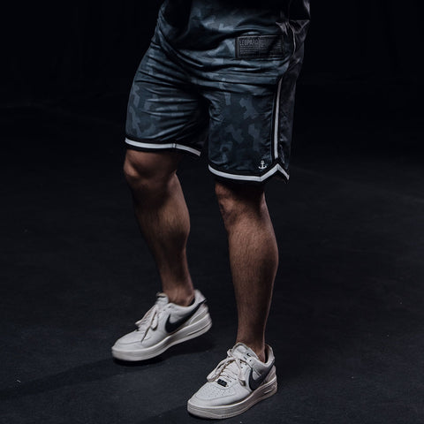 Mesh Short Mamba State Ghost Anchor Logo