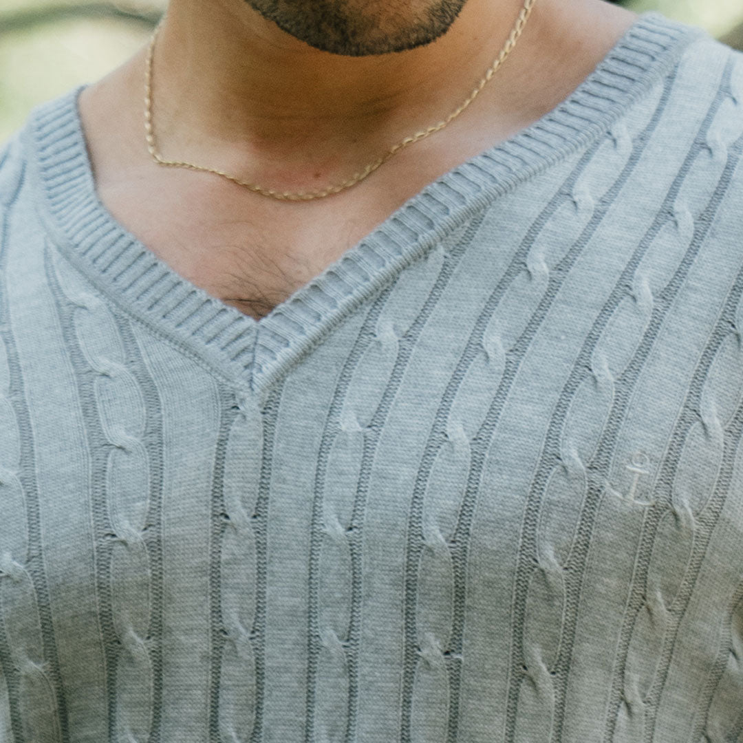Roll Neck Sweater Light Gray