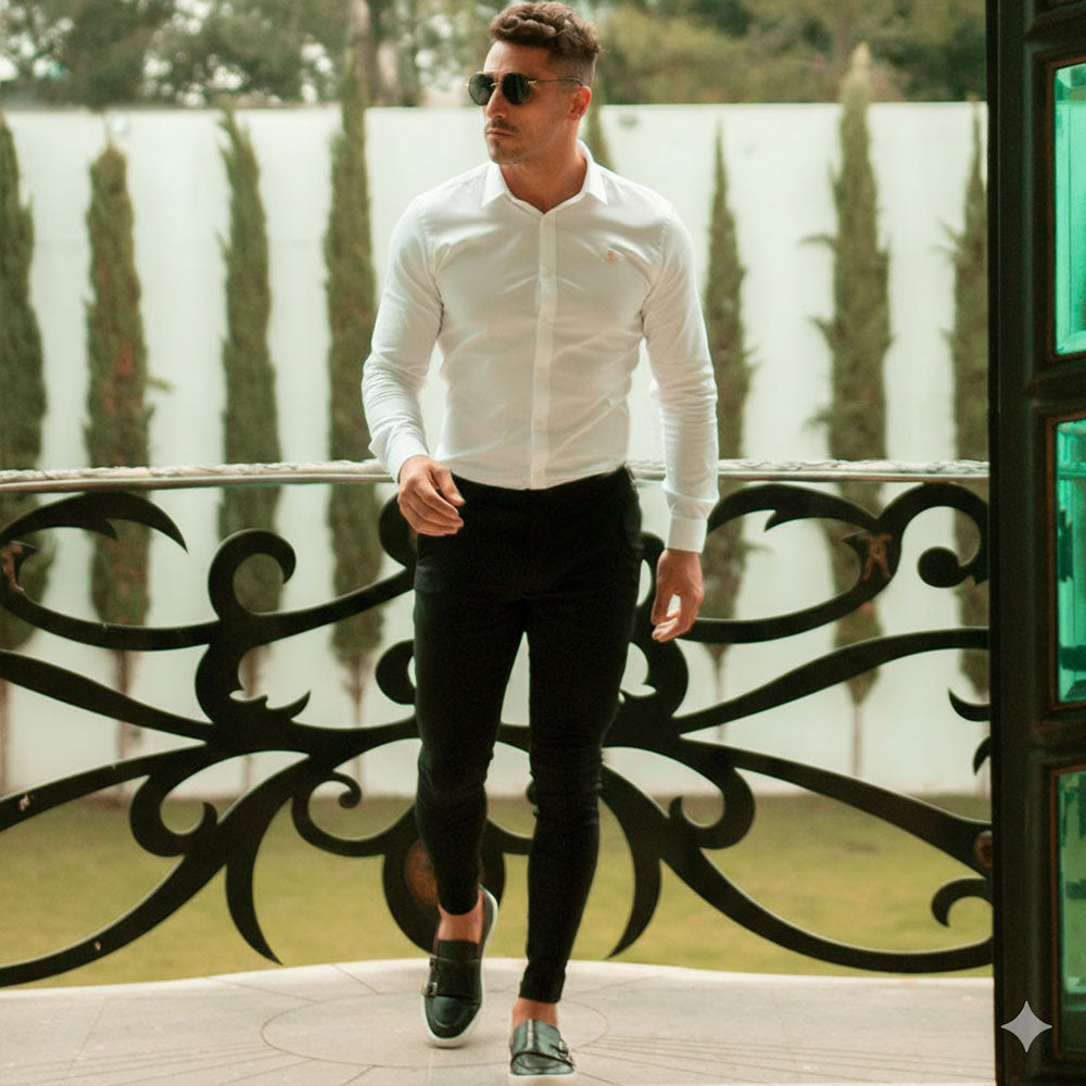 Semi Formal Trouser Negro Super Skinny Slim