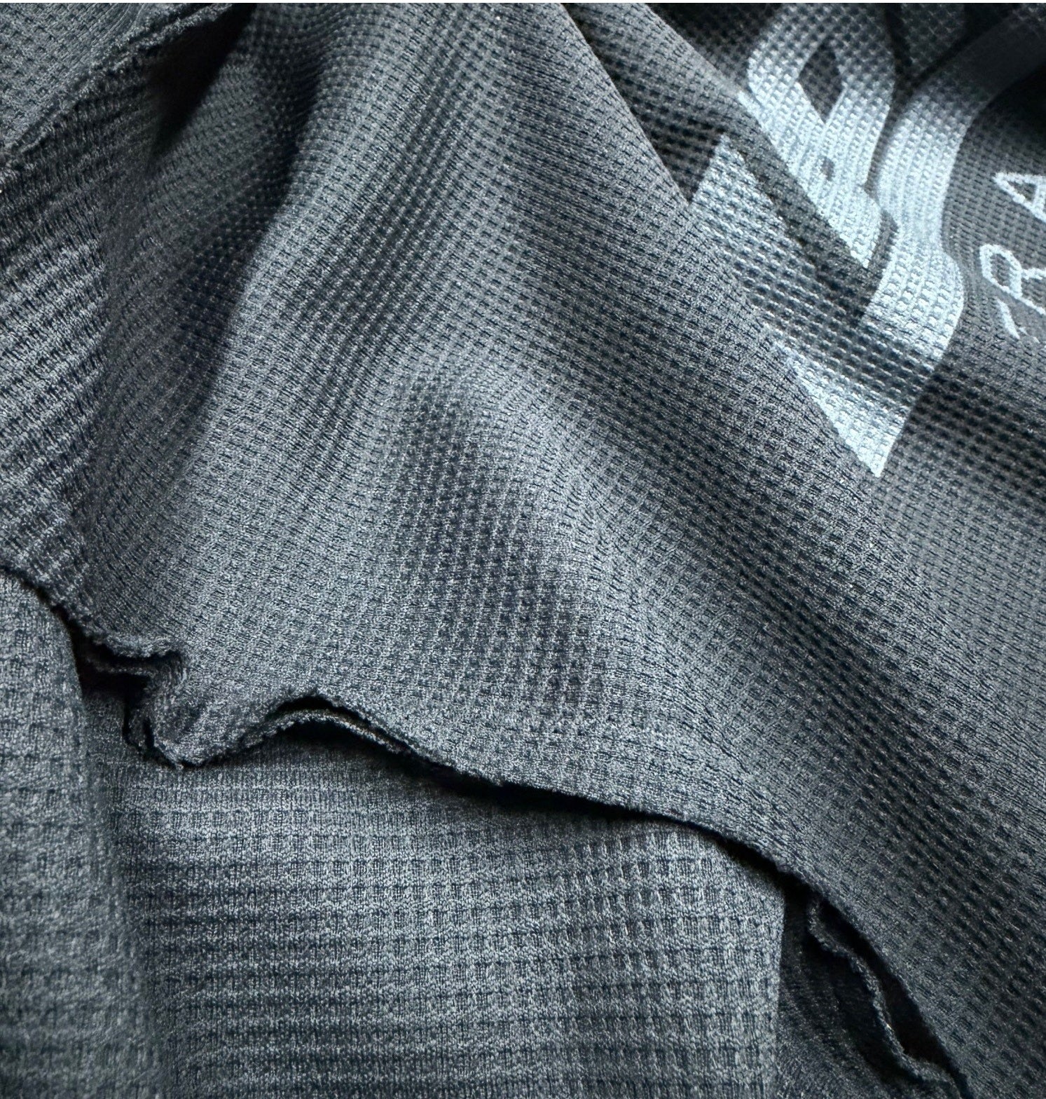 Playera Thermal Waffle Longsleeve Black