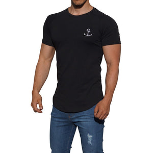 Black Short Sleeve Raglan T-shirt