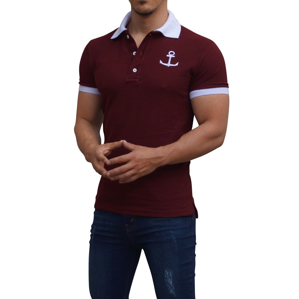 Polo Vino Mangas Vino Logo Blanco