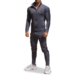 Elite Track Suit Pants Gris Franja Negra