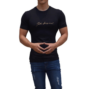 Black Gold Signature Logo Short Sleeve T-Shirt