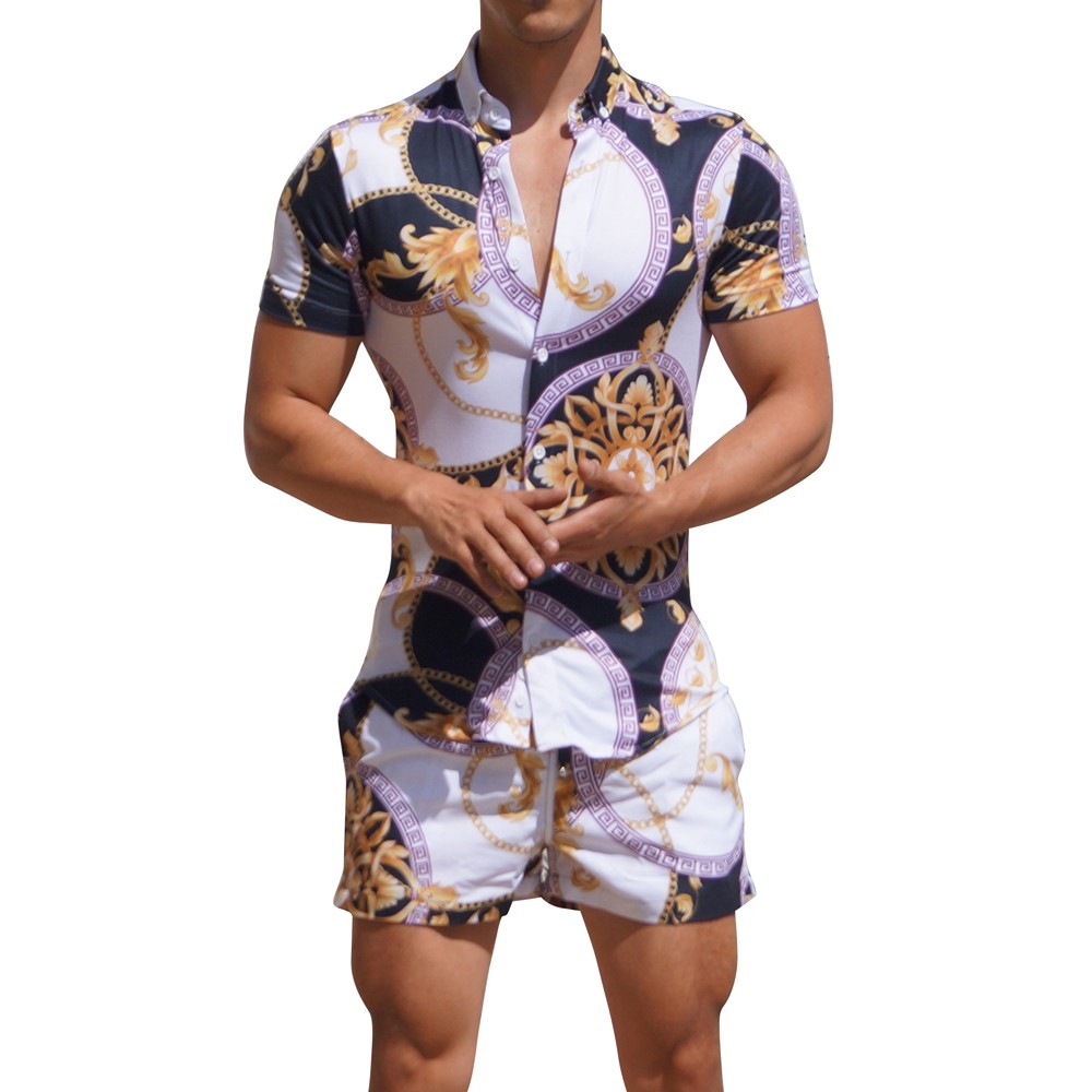 Black Acanthus Short Sleeve Shirt