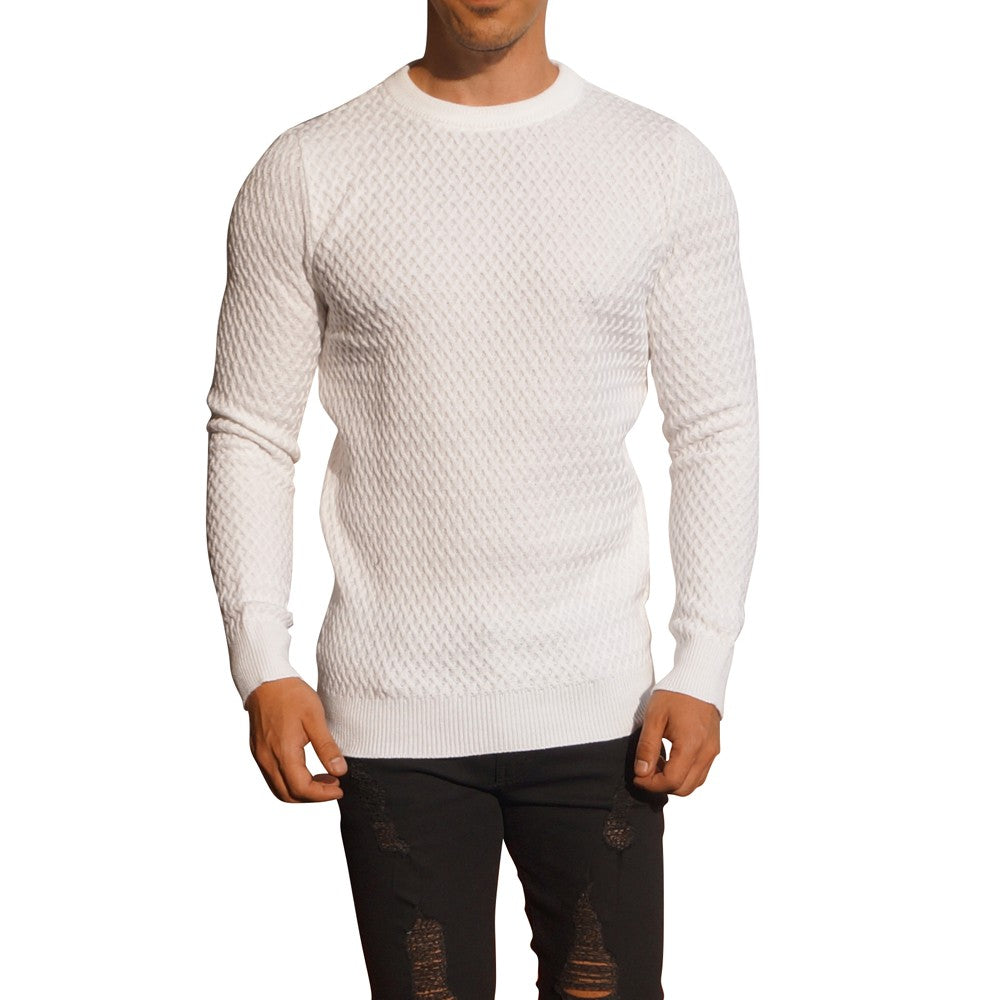 John Leopard - Knitted Sweater Blanco – JOHN LEOPARD