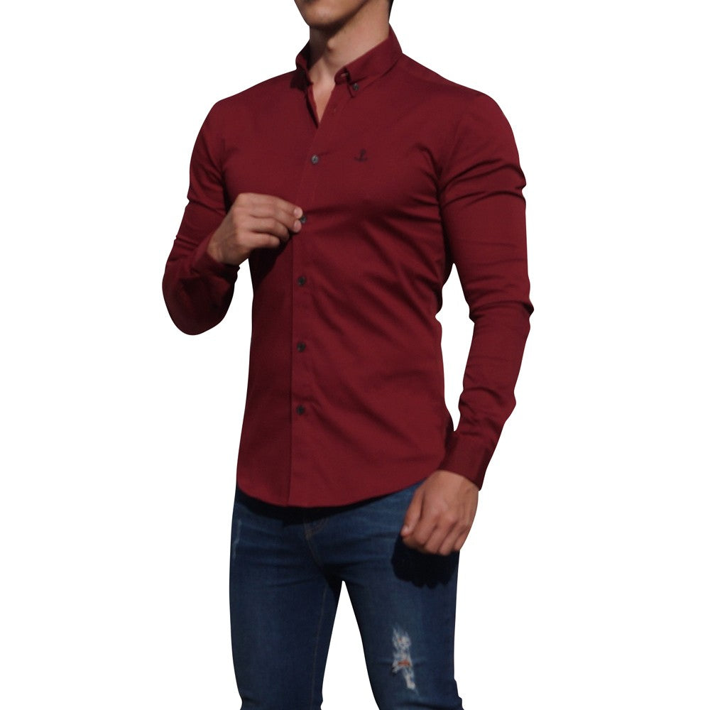 Camisa Roja Outfit Con Camisa Manga Larga Hombre Outfit Camisa
