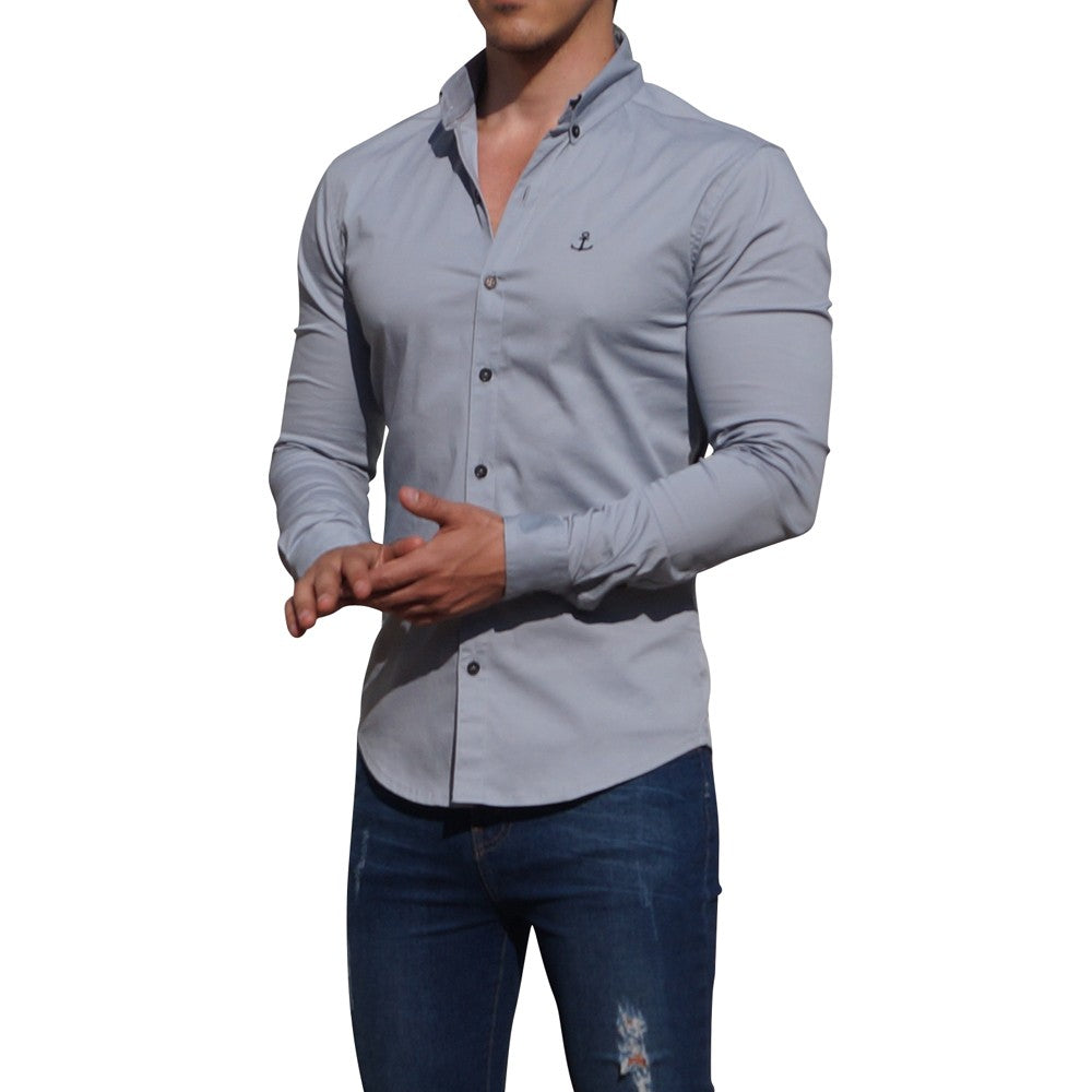 Silver Long Sleeve Shirt