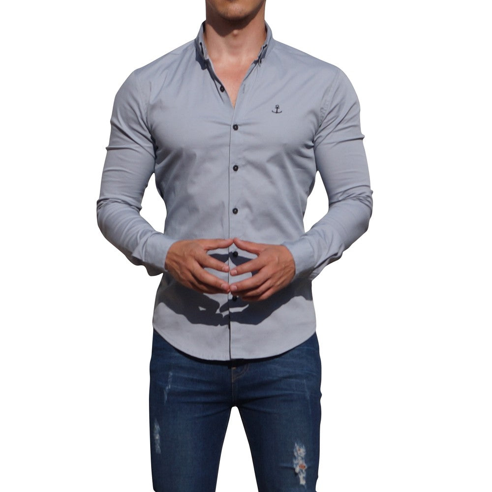 Camisa  Manga Larga Plata