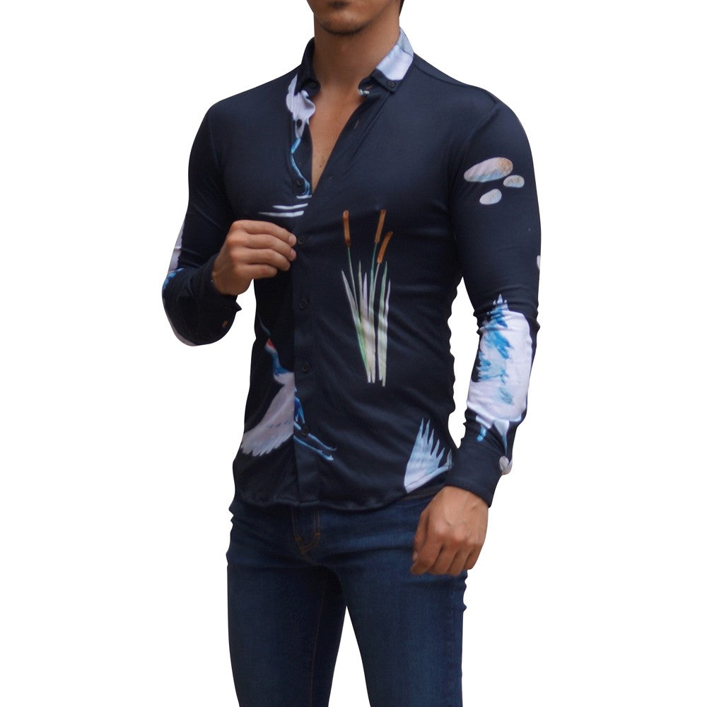 Camisa Manga Larga Crane Negro