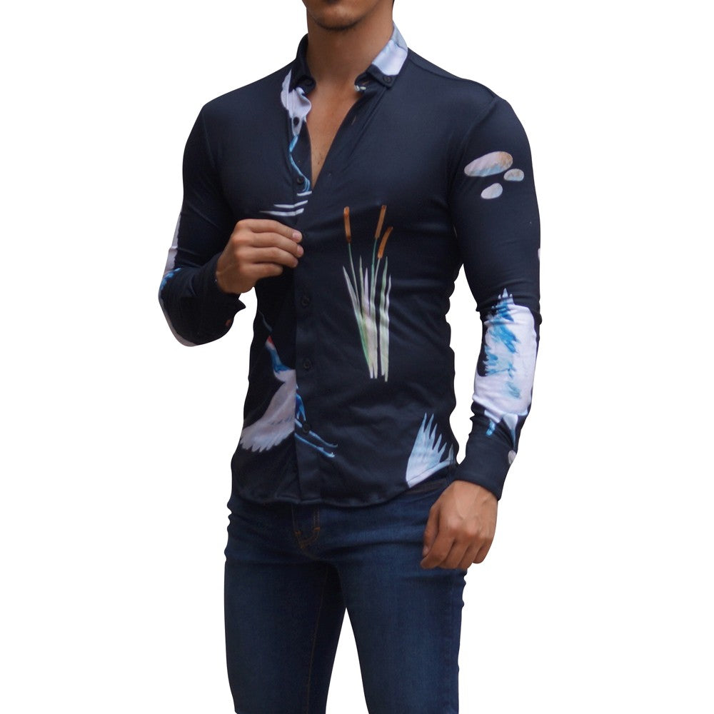 Camisa Manga Larga Crane Negro