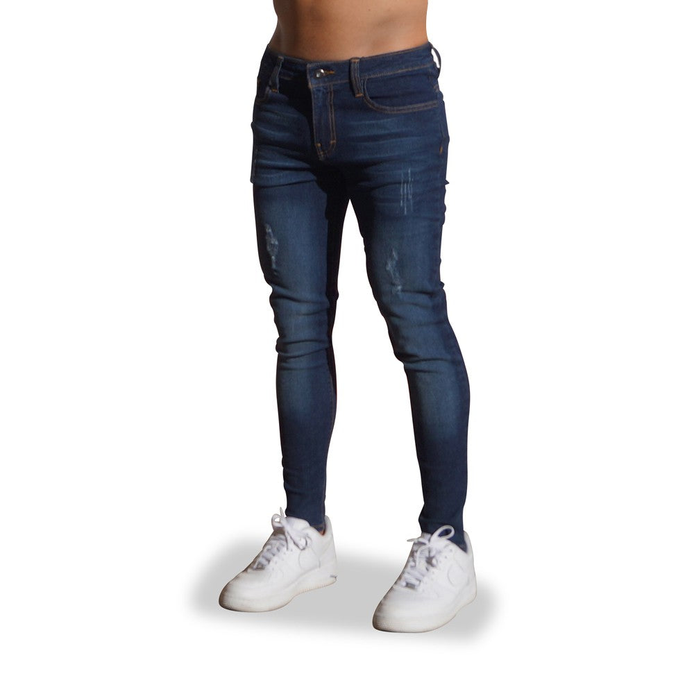 Skinny Jeans Washed Navy Blue