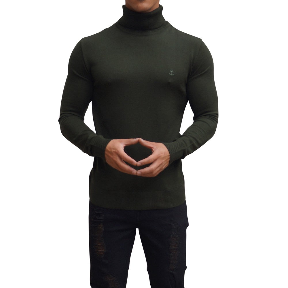 Roll Neck Sweater Forest Green
