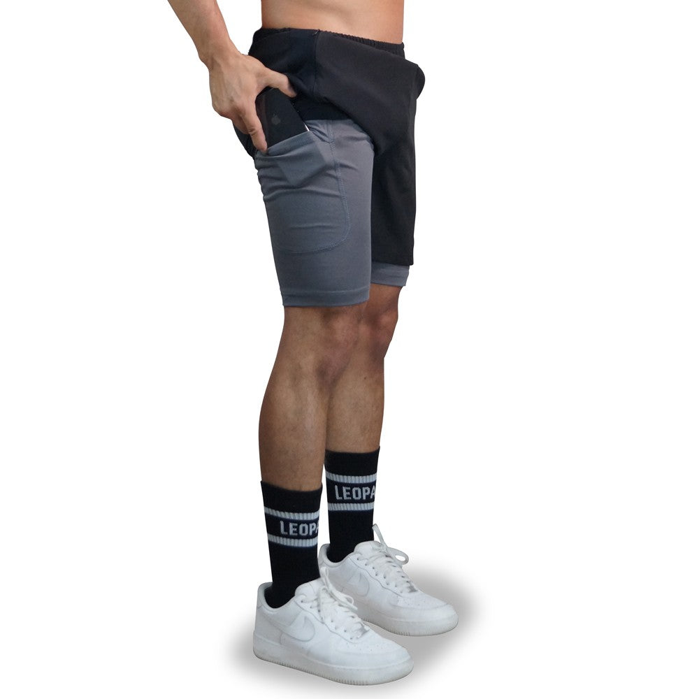Strong Line Short Black Logo Silver