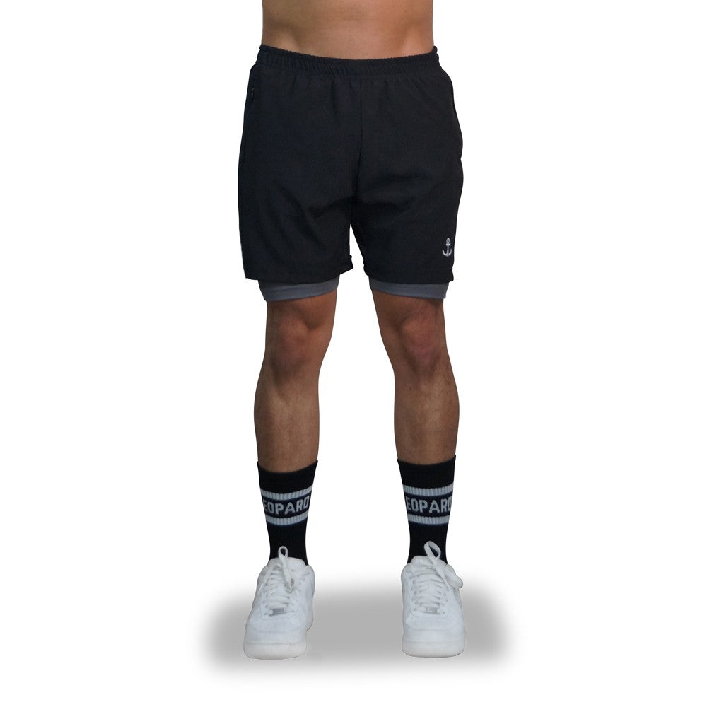 Strong Line Short Black Logo Silver