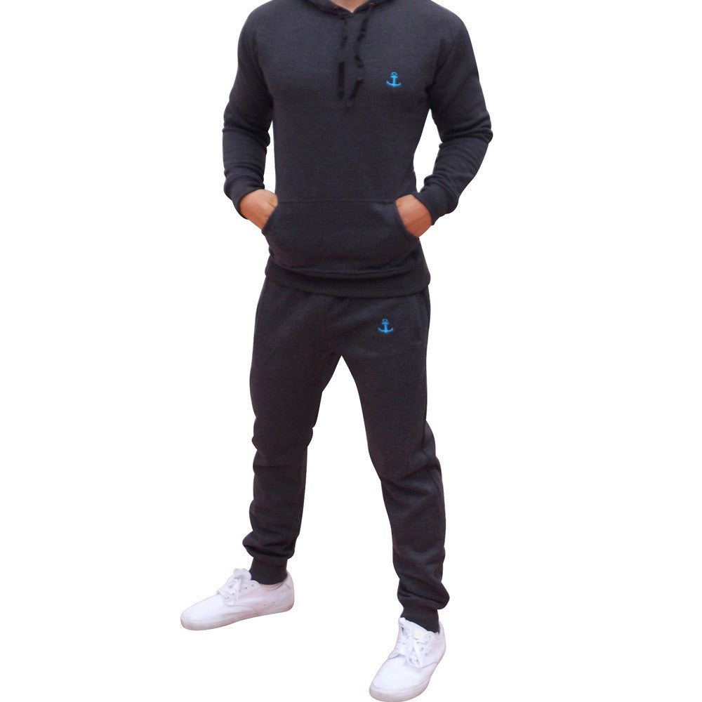 Pants Sweatshirt and Gray Trousers Oxford Logo Turquoise Blue