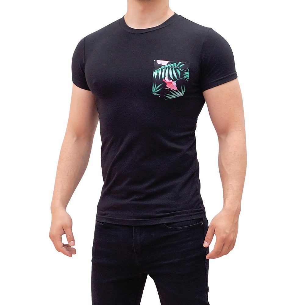 Playera Negra Bolsa Plantas