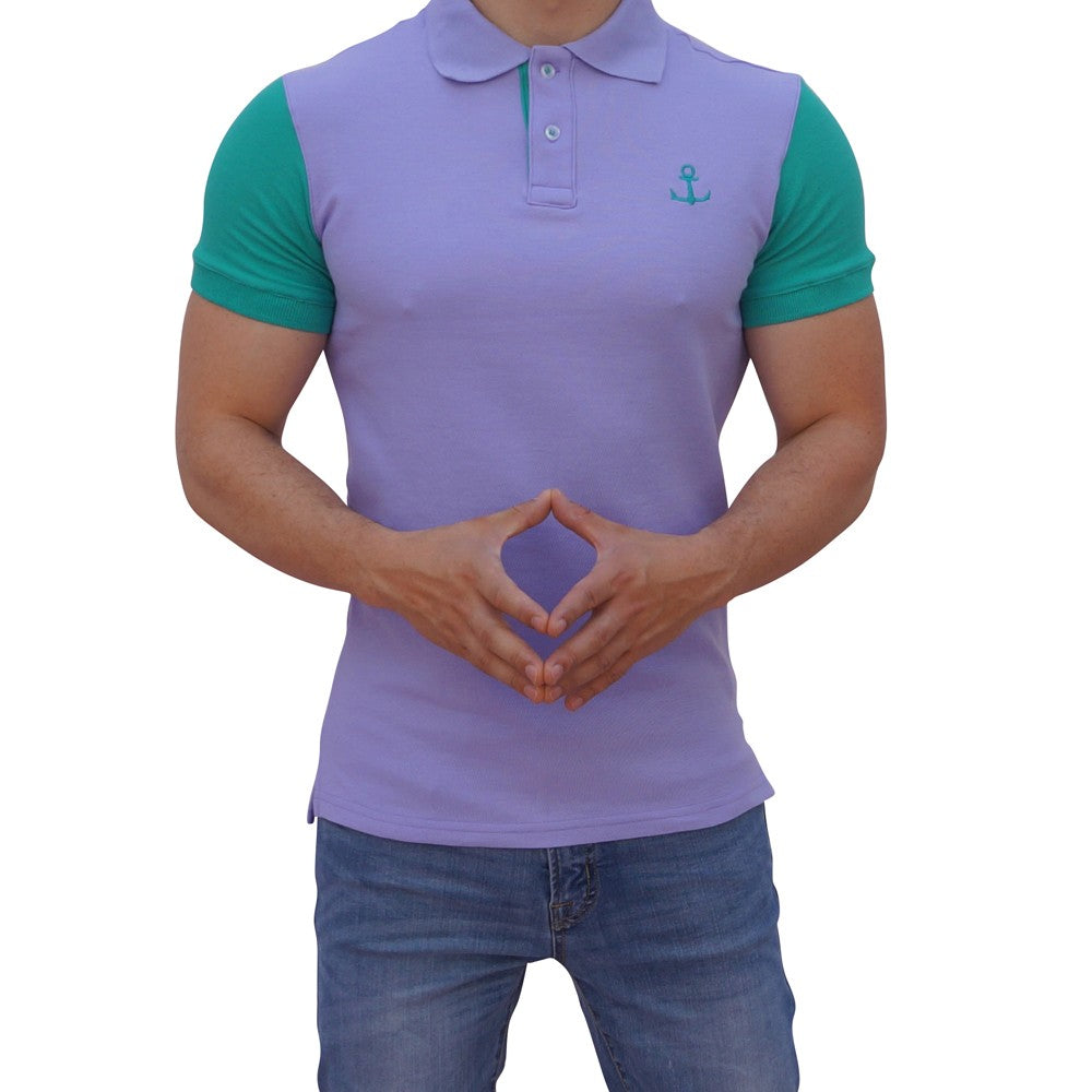 Jade Logo Lilac Polo Shirt Jade Short Sleeve