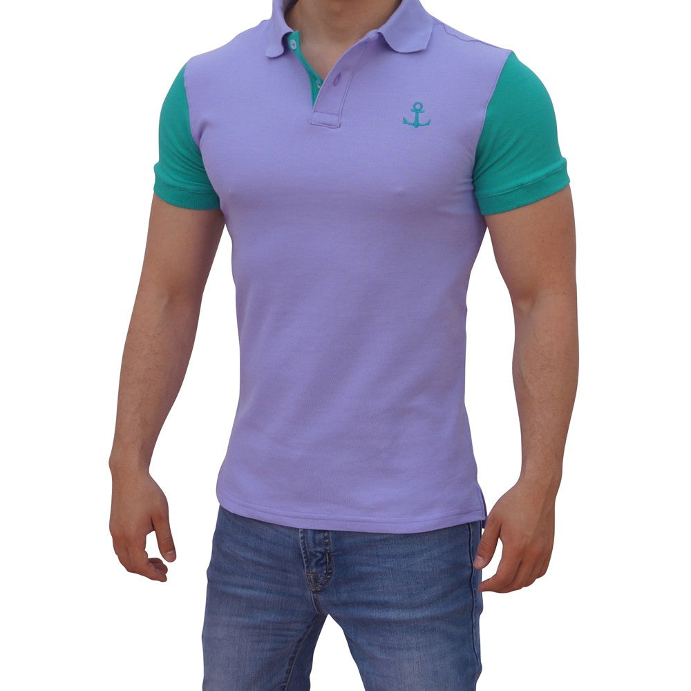 Jade Logo Lilac Polo Shirt Jade Short Sleeve