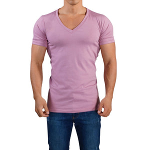 Playera Cuello V Profundo Rosa