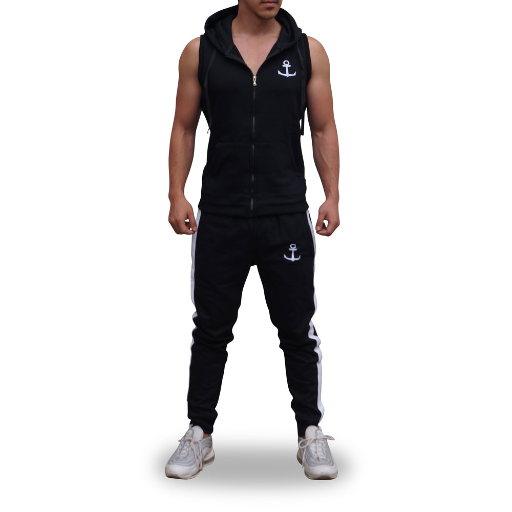 Chaleco Negro Logo Blanco