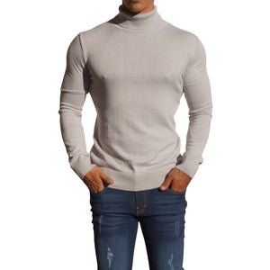 Roll Neck Sweater Light Gray