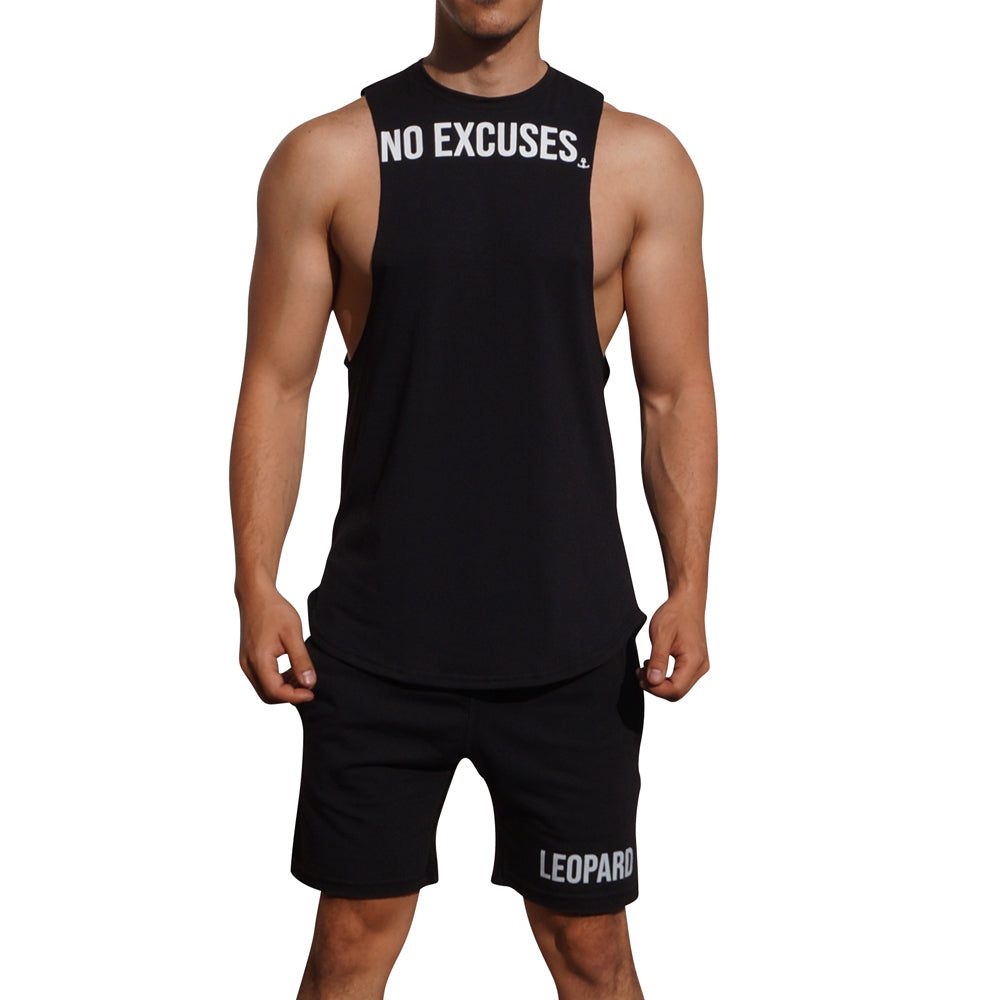 Gym Sleeveless Tee Mentality 3 Pack Negro No Excuses-Work Hard-Discipline