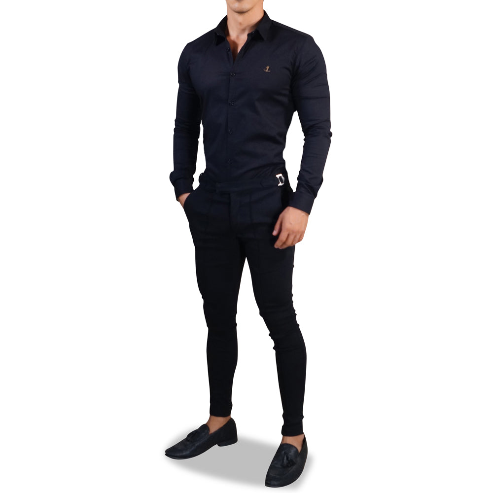 Semi Formal Trouser Negro Super Skinny Slim