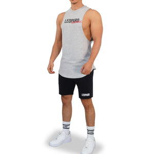 Gym Sleeveless Tee Jaspe Logo Push Harder