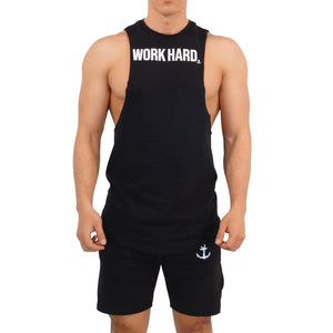 Gym Sleeveless Tee Mentality 3 Pack Negro No Excuses-Work Hard-Discipline