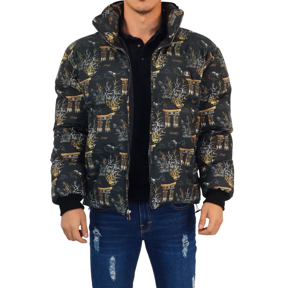 Puffer Jacket Pattern Black Rock Garden