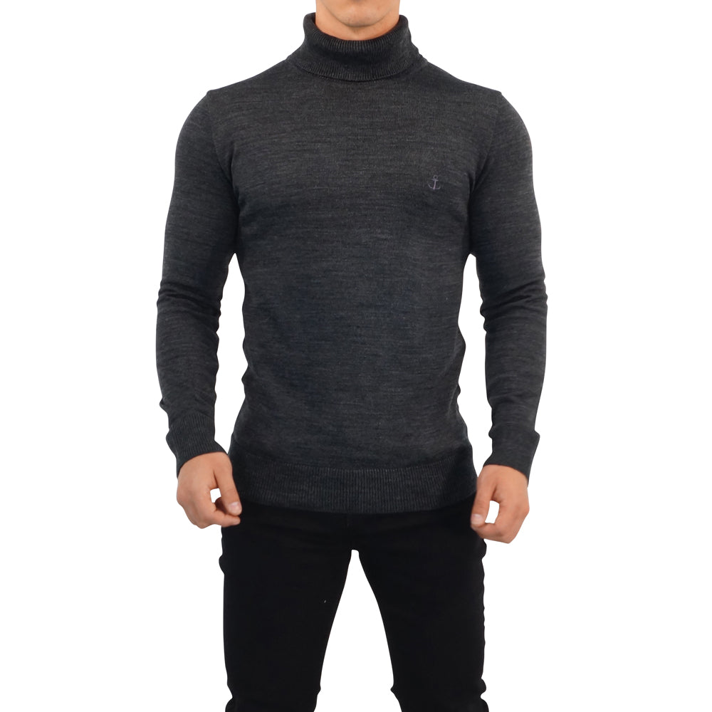 Roll Neck sweater Gray Oxford